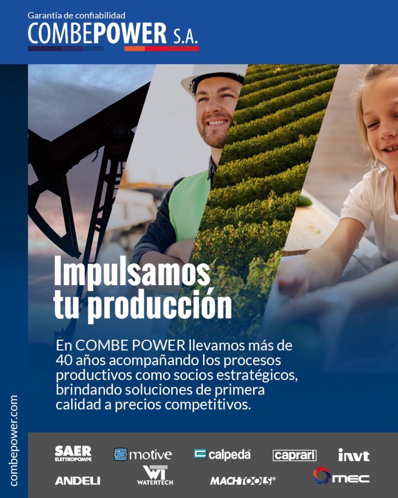 Impulsamos tu producción: Desde automatización eléctrica y bombeo hasta herramientas industriales de máxima exigencia. 3 COMBE POWER. IMPULSAMOS TU PRODUCCIÓN.